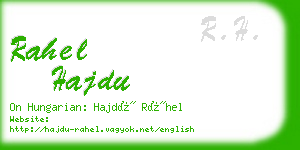 rahel hajdu business card